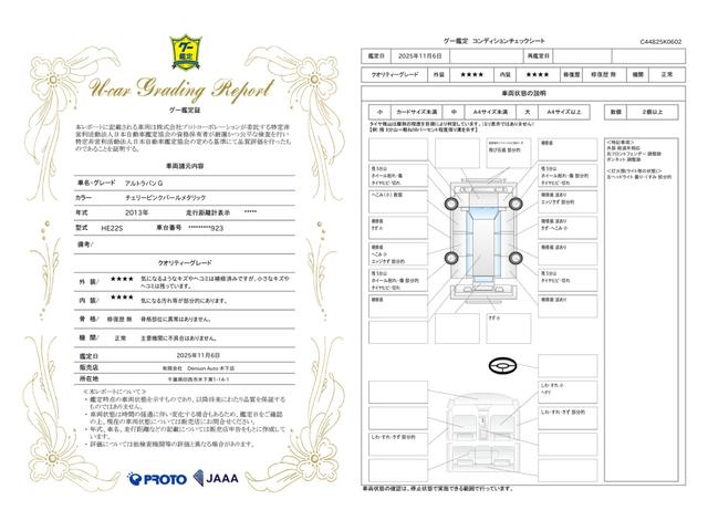 車両状態評価書