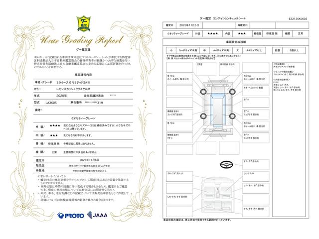 車両状態評価書