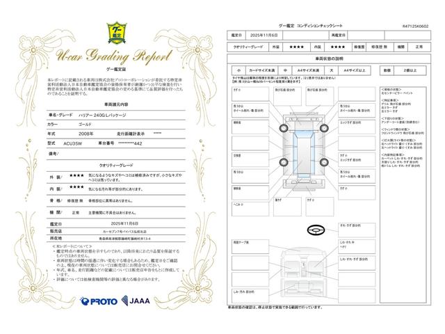車両状態評価書