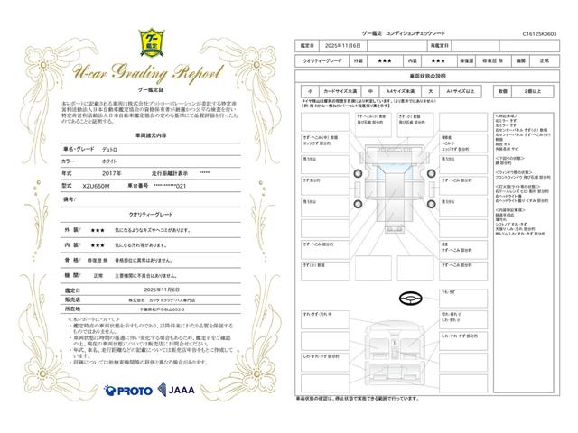 車両状態評価書