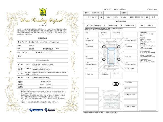 車両状態評価書