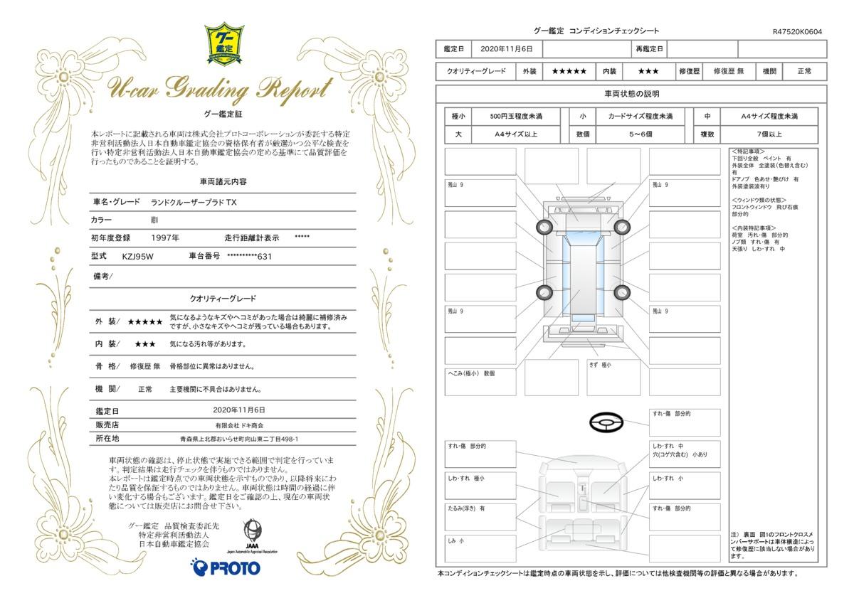 車両状態評価書