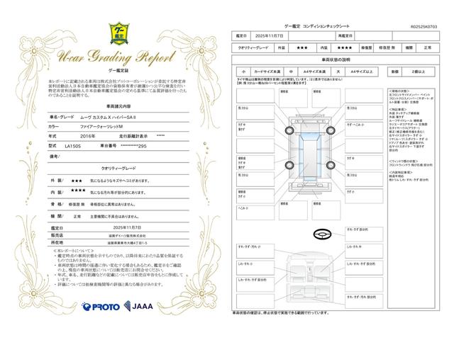 車両状態評価書