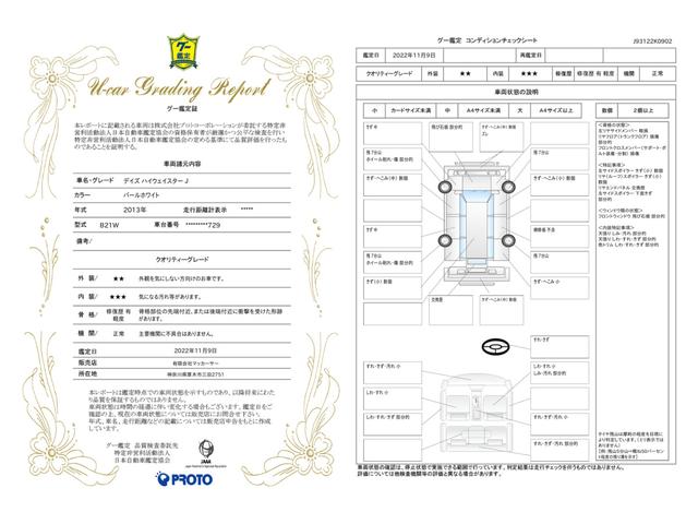 車両状態評価書