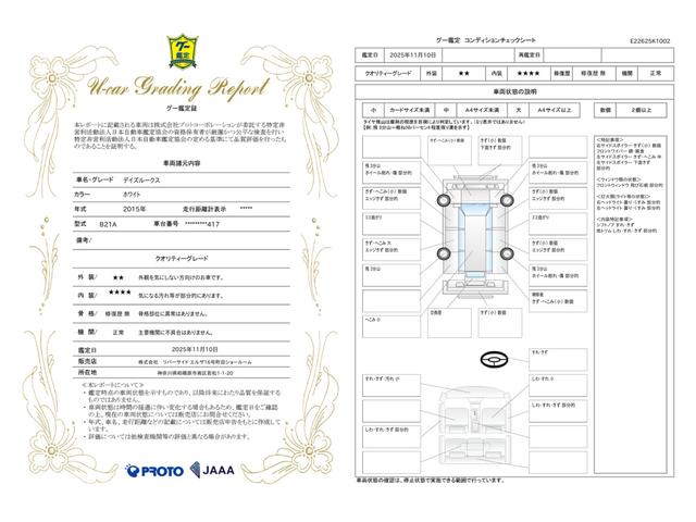 車両状態評価書