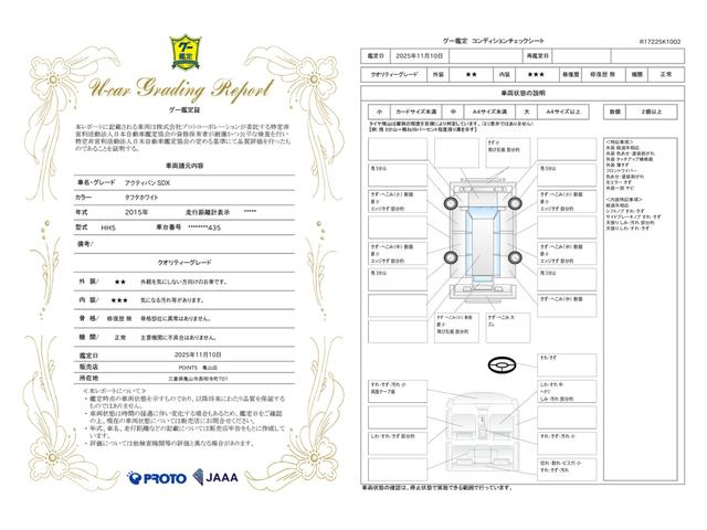 車両状態評価書
