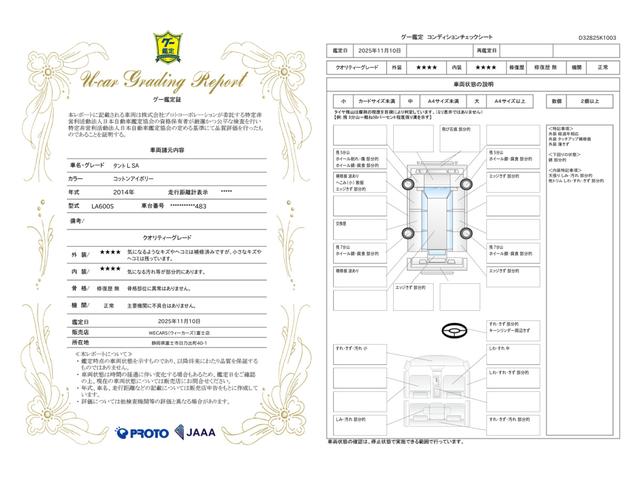 車両状態評価書