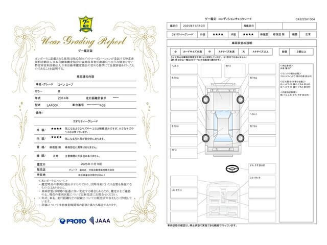 車両状態評価書