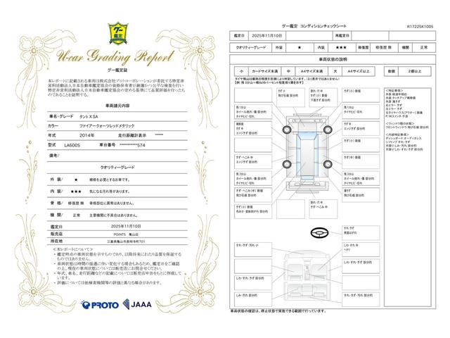 車両状態評価書