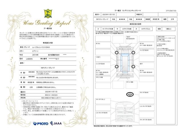 車両状態評価書