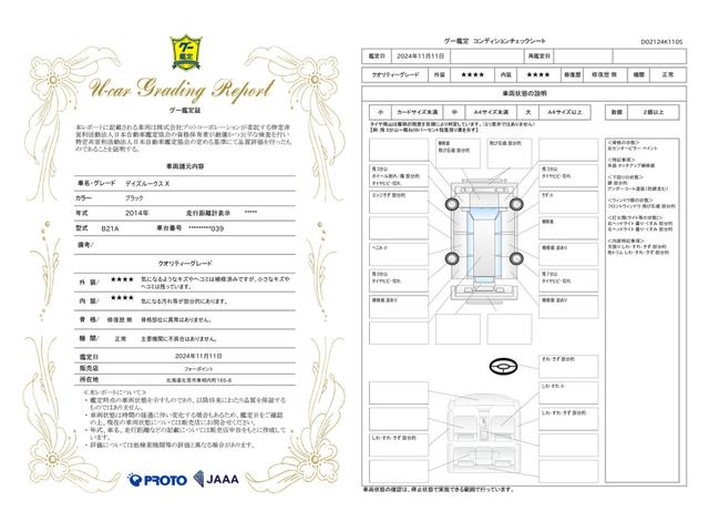 車両状態評価書
