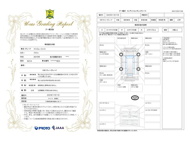 車両状態評価書