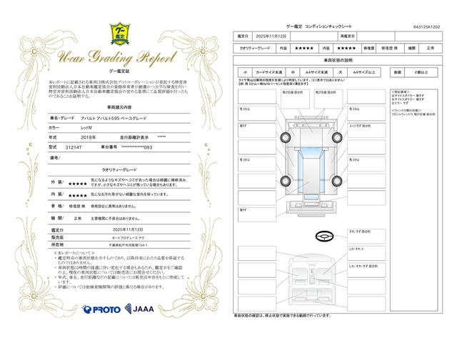 車両状態評価書