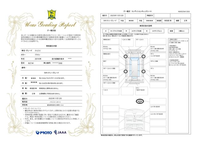 車両状態評価書