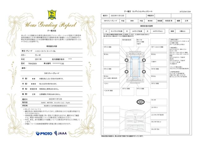 車両状態評価書