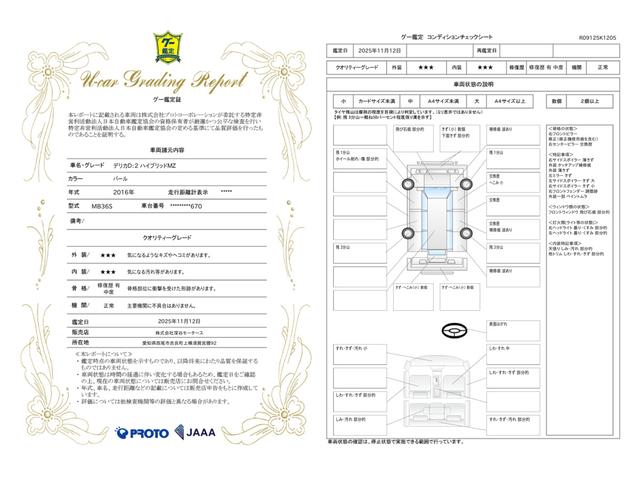 車両状態評価書