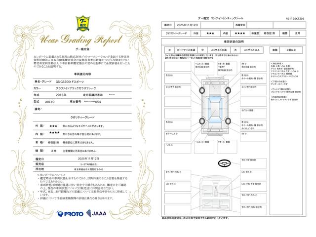 車両状態評価書