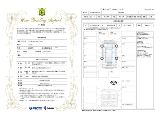 車両状態評価書
