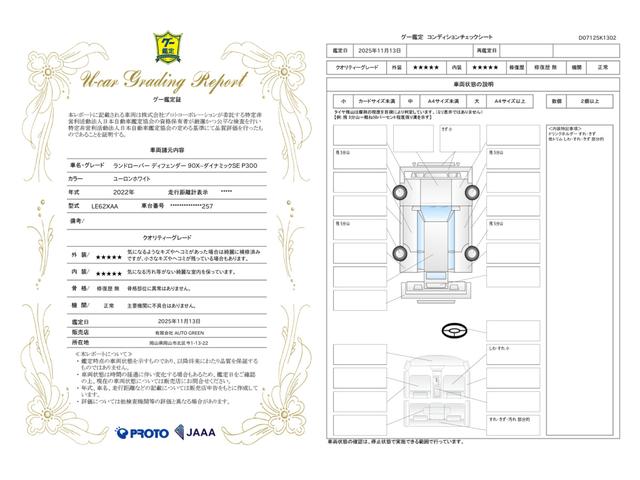 車両状態評価書