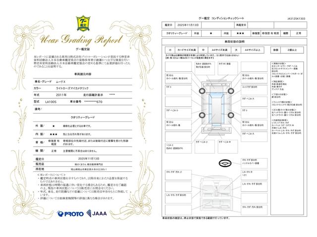 車両状態評価書
