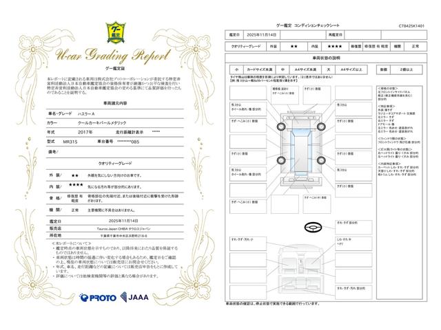 車両状態評価書