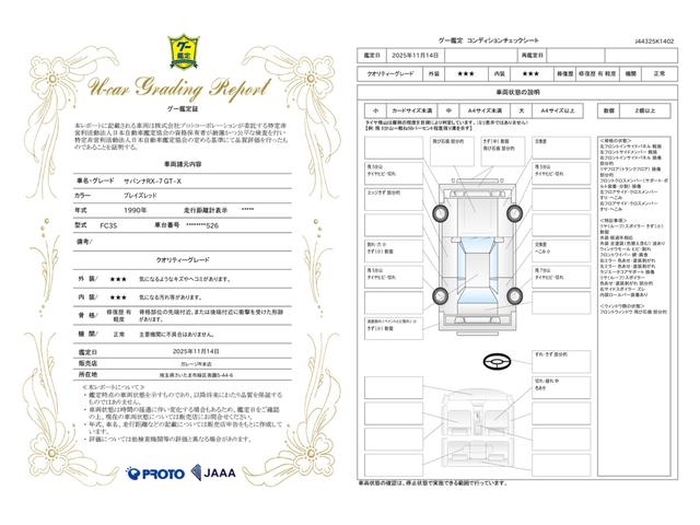 車両状態評価書