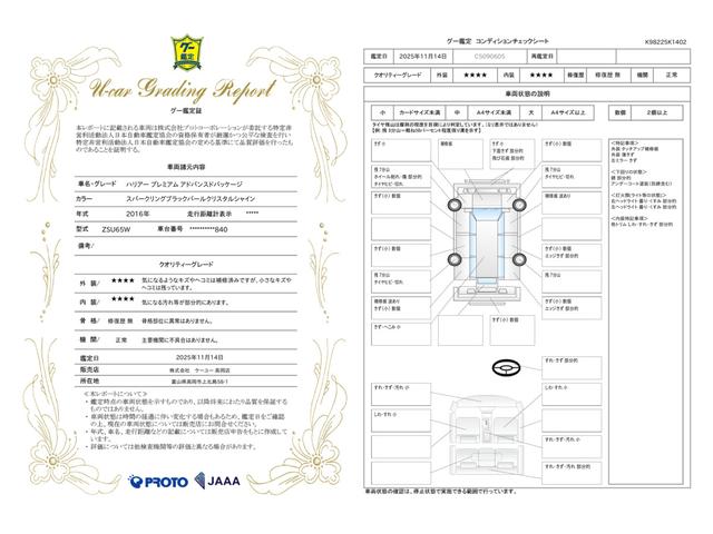 車両状態評価書