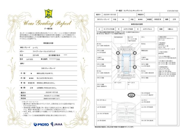 車両状態評価書