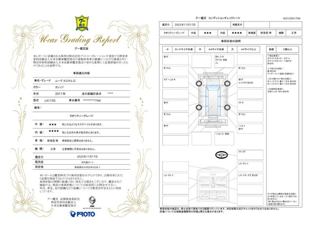 車両状態評価書