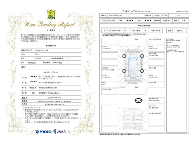 車両状態評価書
