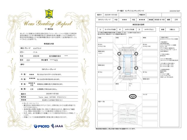 車両状態評価書