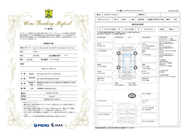 車両状態評価書