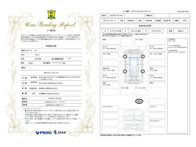 車両状態評価書