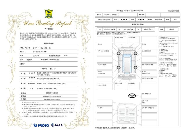 車両状態評価書
