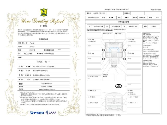 車両状態評価書