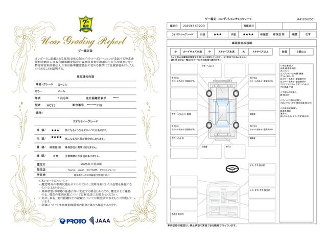 車両状態評価書