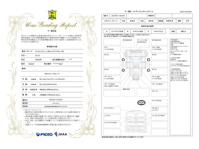 車両状態評価書