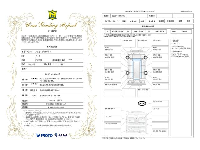 車両状態評価書