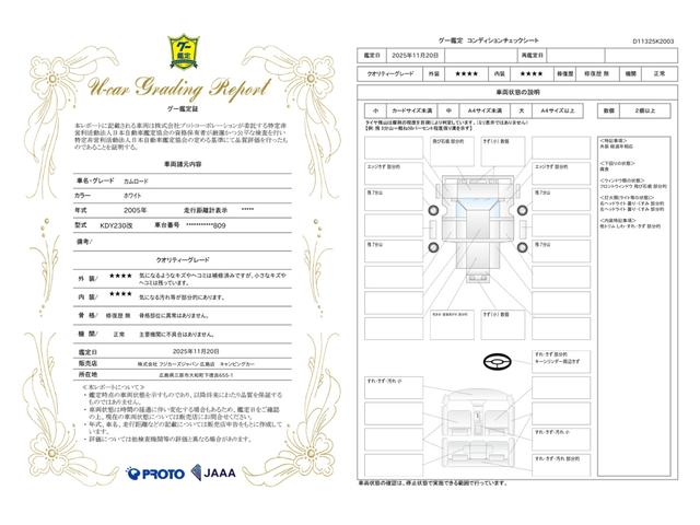 車両状態評価書