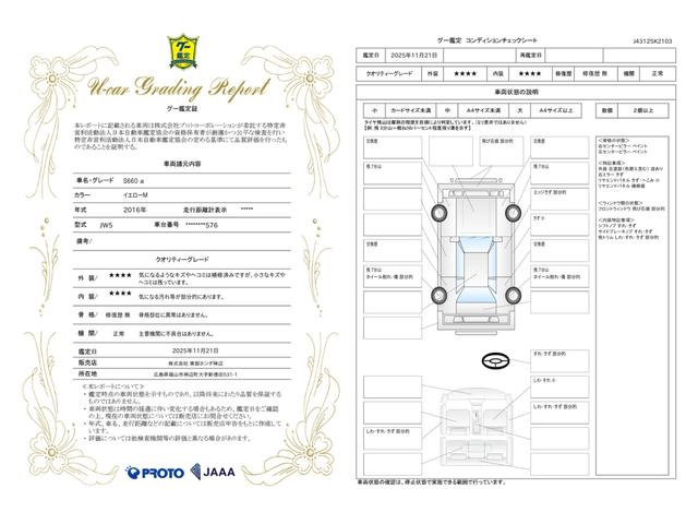 車両状態評価書