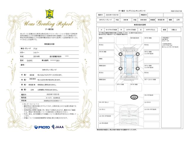 車両状態評価書