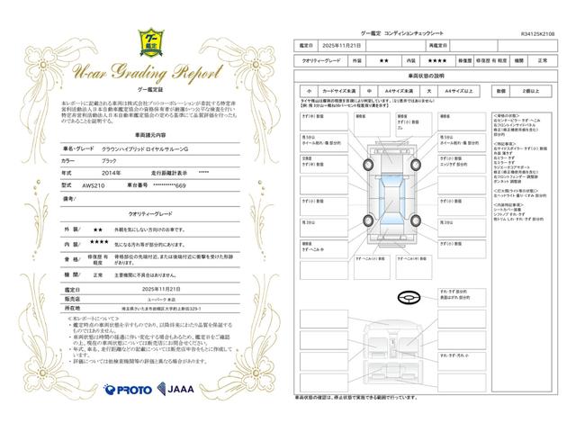 車両状態評価書