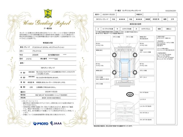 車両状態評価書