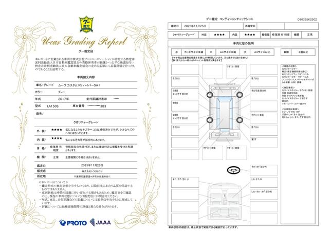 車両状態評価書