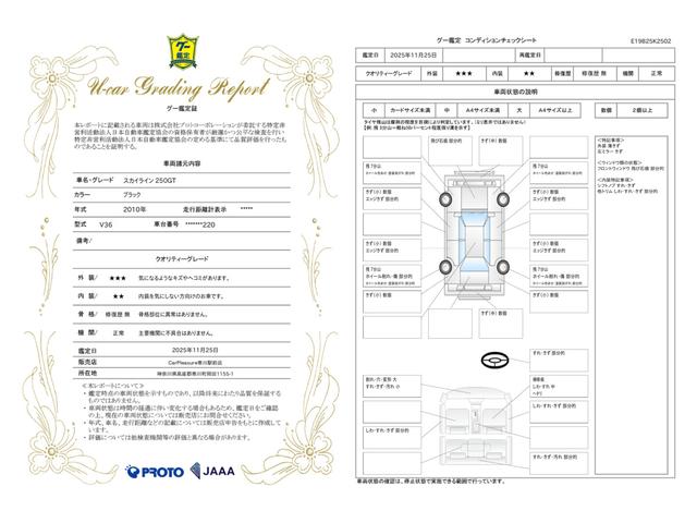 車両状態評価書
