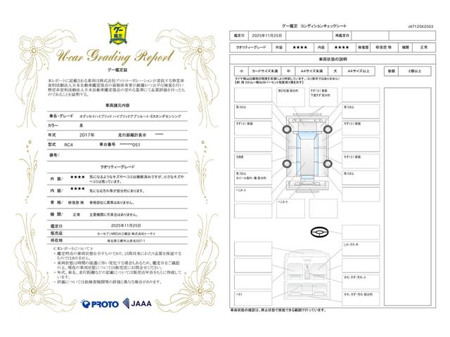車両状態評価書