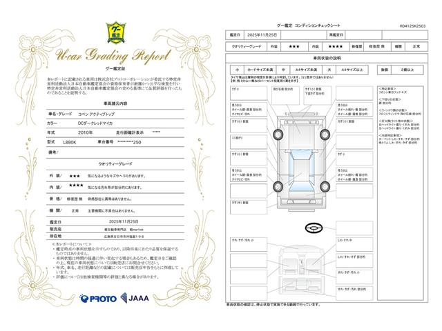 車両状態評価書