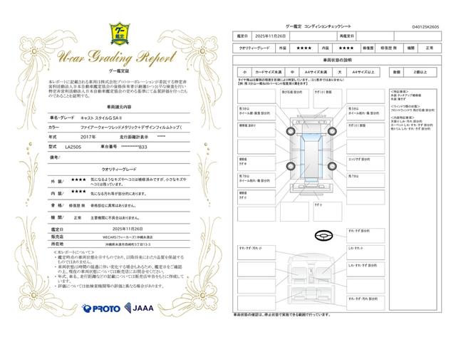 車両状態評価書