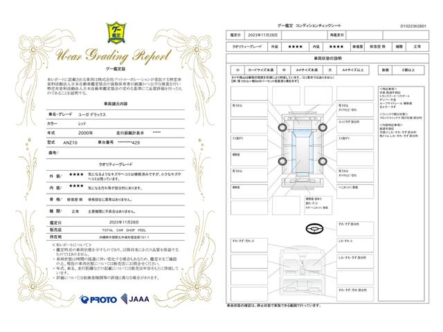 車両状態評価書