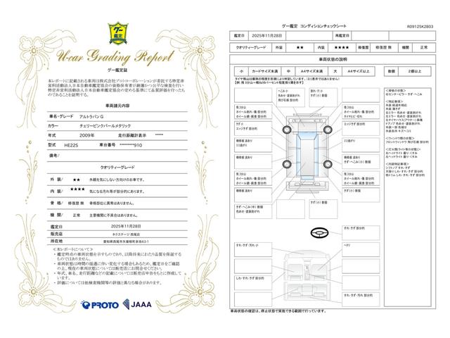 車両状態評価書